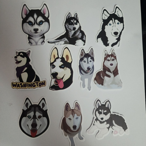 ♠️10/$10♠️ Cute Husky Stickers - Picture 1 of 6